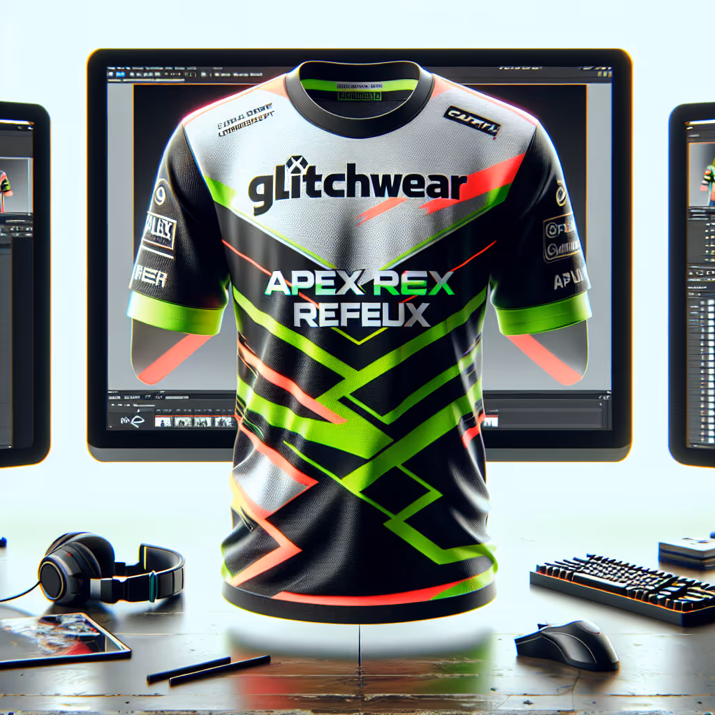 The GlitchWear Apex Reflex Gaming Jersey combines cutting-edge fabric technology with a sleek design to amplify performance for both streamers and eSports competitors.