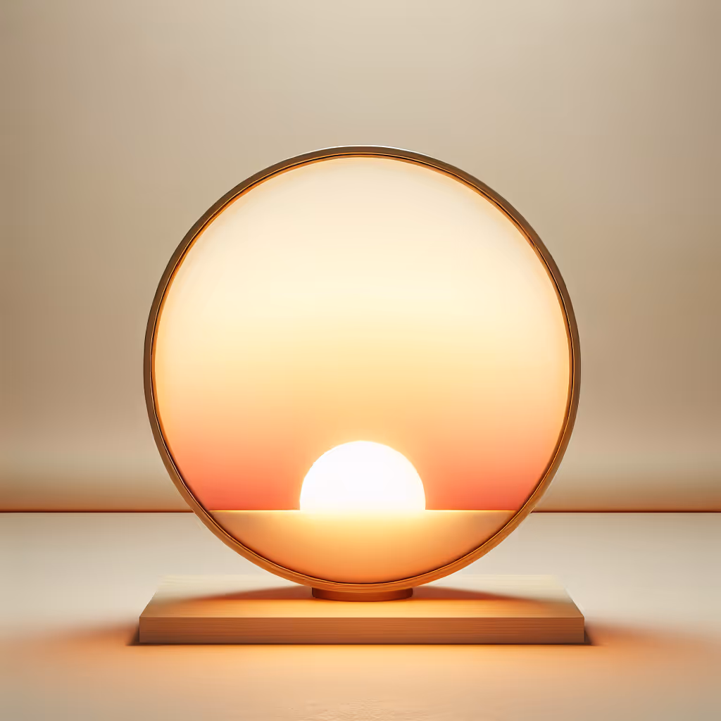 The Radiant Aura Sunrise Clock gently wakes you with a warm, gradual light reminiscent of a natural sunrise, helping you start your day with a serene mindset.