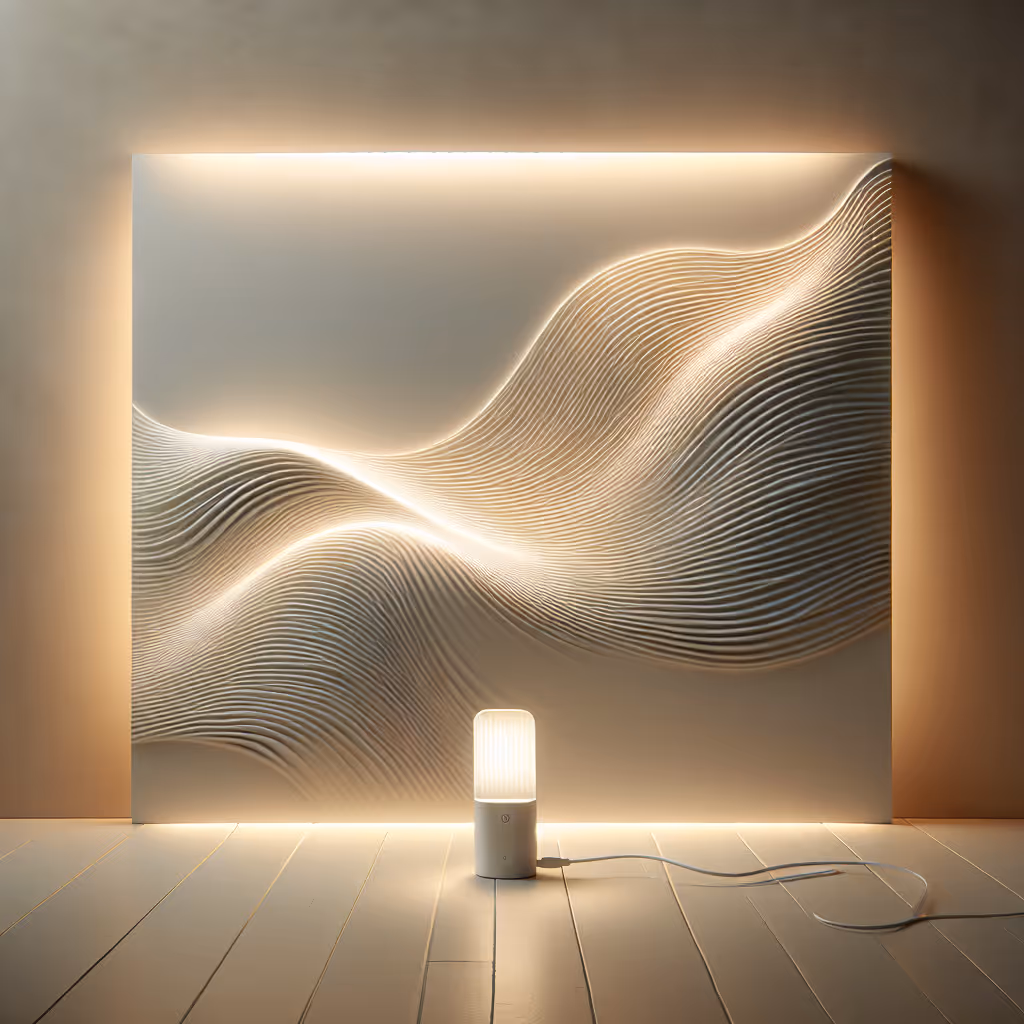 The HavenHue Tranquil Wave Light creates a mesmerizing, flowing wave pattern on your walls and ceilings, providing soothing ambient lighting that's perfect for relaxation or meditation.