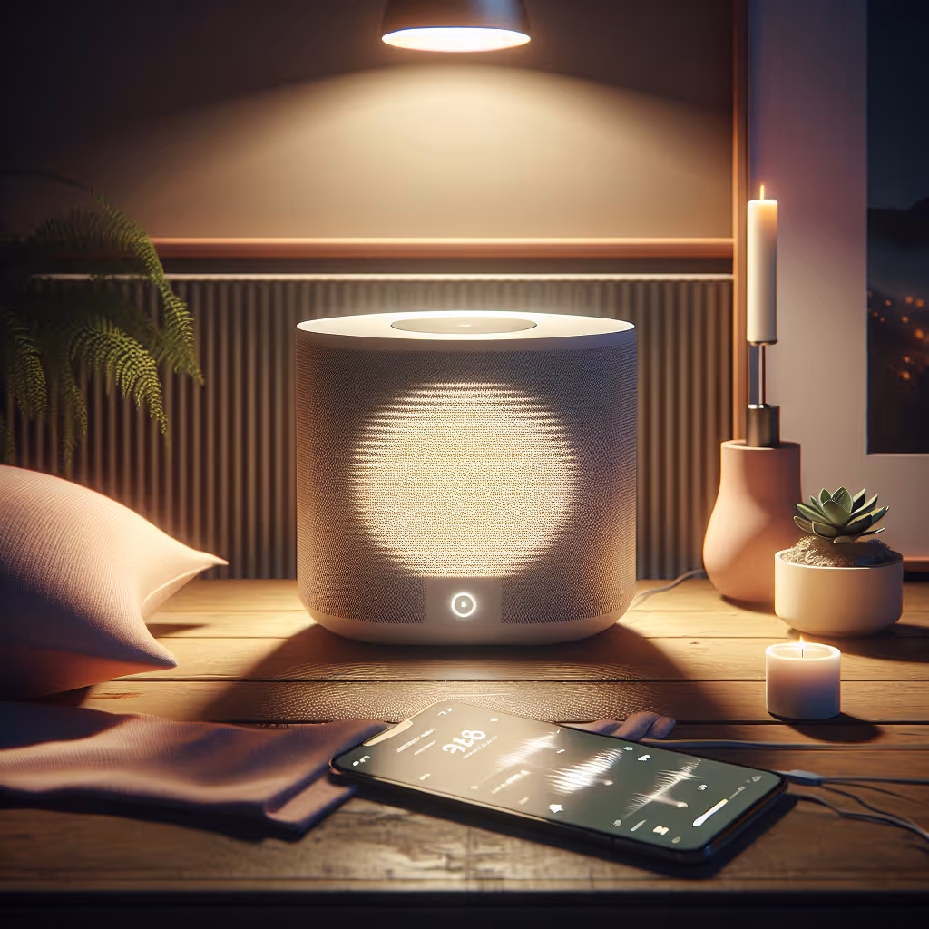 Transform your room into a serene oasis with the WhisperWave Sound & Light Projector, featuring ambient sounds and gentle light patterns to soothe and relax.