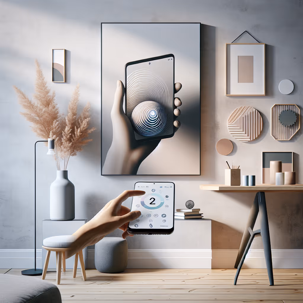 The HyggeHues Smart Wall Art combines traditional artwork with smart technology, seamlessly integrating ambiance control through your smartphone.