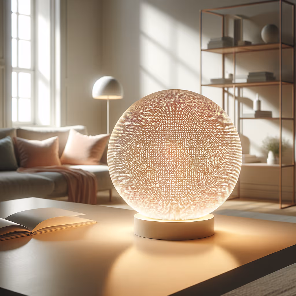 The GlowSphere Ambient Light Orb offers a mesmerizing blend of soft lighting and AR capabilities, perfect for enhancing any modern living space.