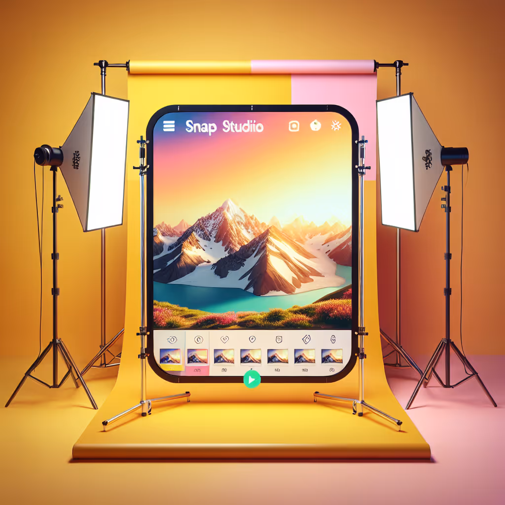 The SnapStudio Collapsible Backdrop is a vibrant, portable screen designed for creators looking to elevate their content with professional-looking backgrounds.
