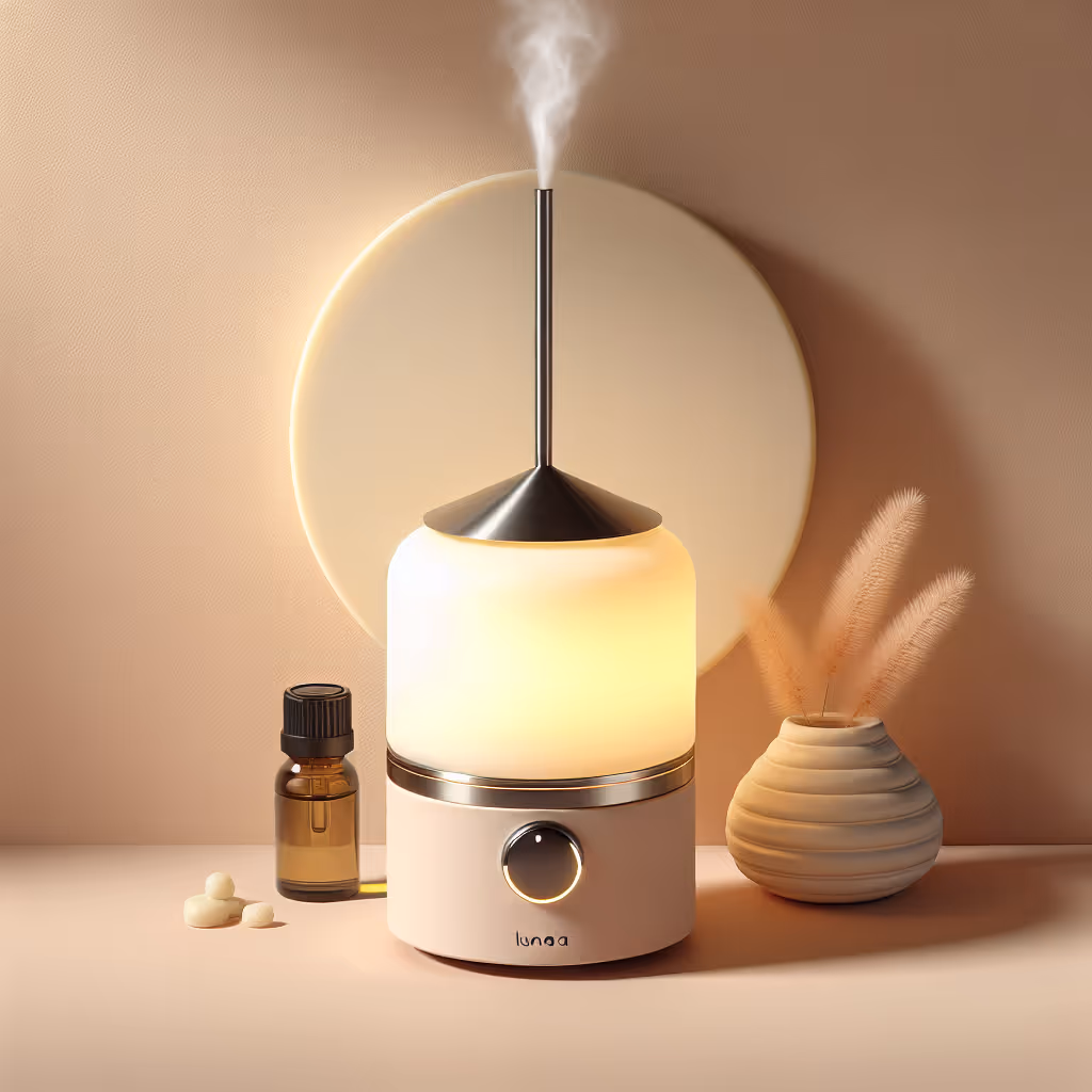 The LunaGlow Aromatic Oil Warmer is a beautifully designed device that effortlessly combines essential oil diffusion with ambient lighting to create a serene atmosphere for your space.