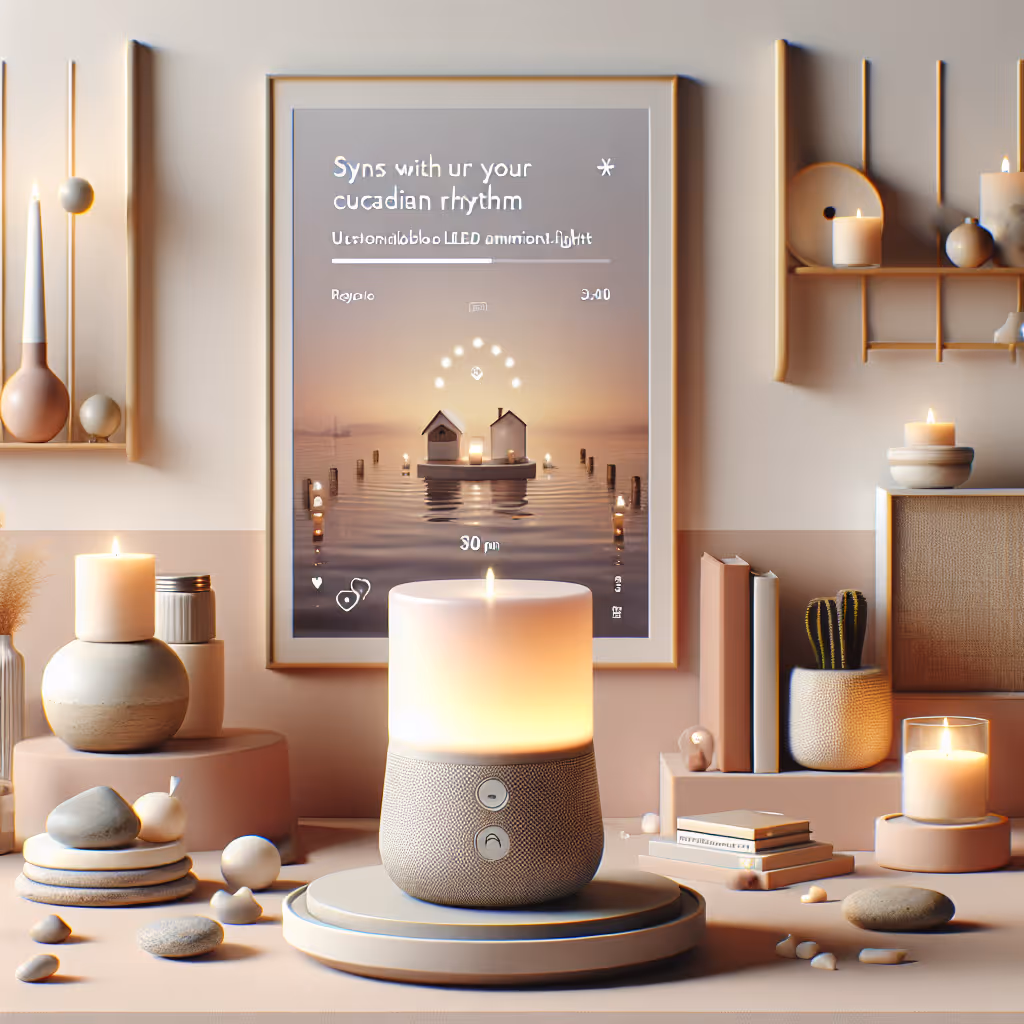 The OrbGlow Smart Candle is a smart, flameless candle that syncs with your circadian rhythm to create the perfect ambiance using customizable LED lighting.