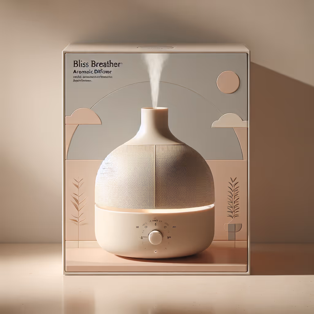 The BlissBreather Aromatic Diffuser offers a seamless blend of essential oil diffusion and subtle illumination, creating a tranquil atmosphere for relaxation and mindfulness.