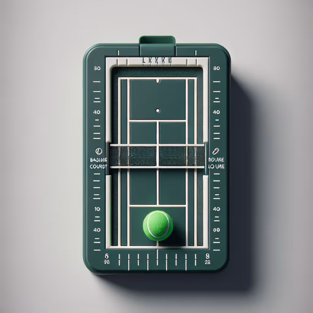 The Baseline CourtSlice Tennis Line Marker is a precision tool designed to help players practice accuracy and positioning on the court.