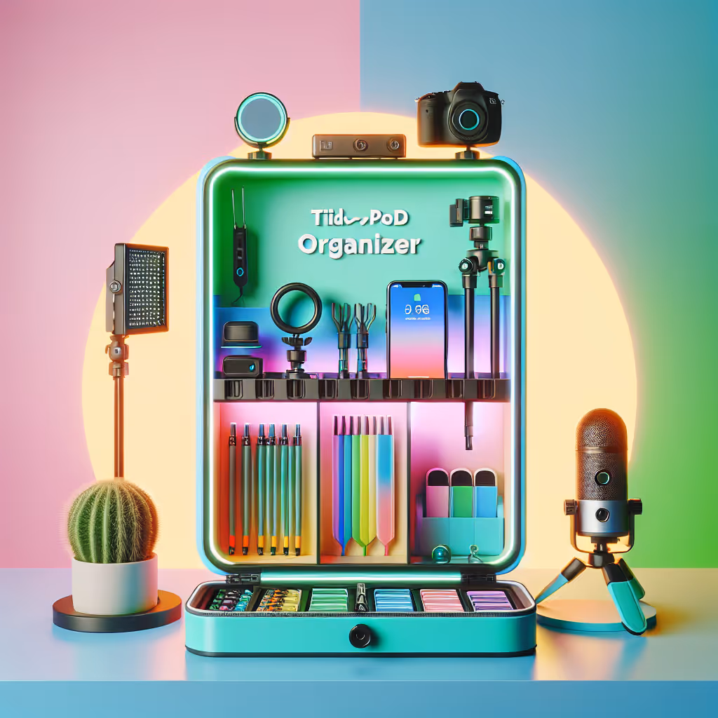 The ViralVista TidyPod Organizer keeps your influencer gear neat and within reach, so you can focus on creating amazing content without the clutter.