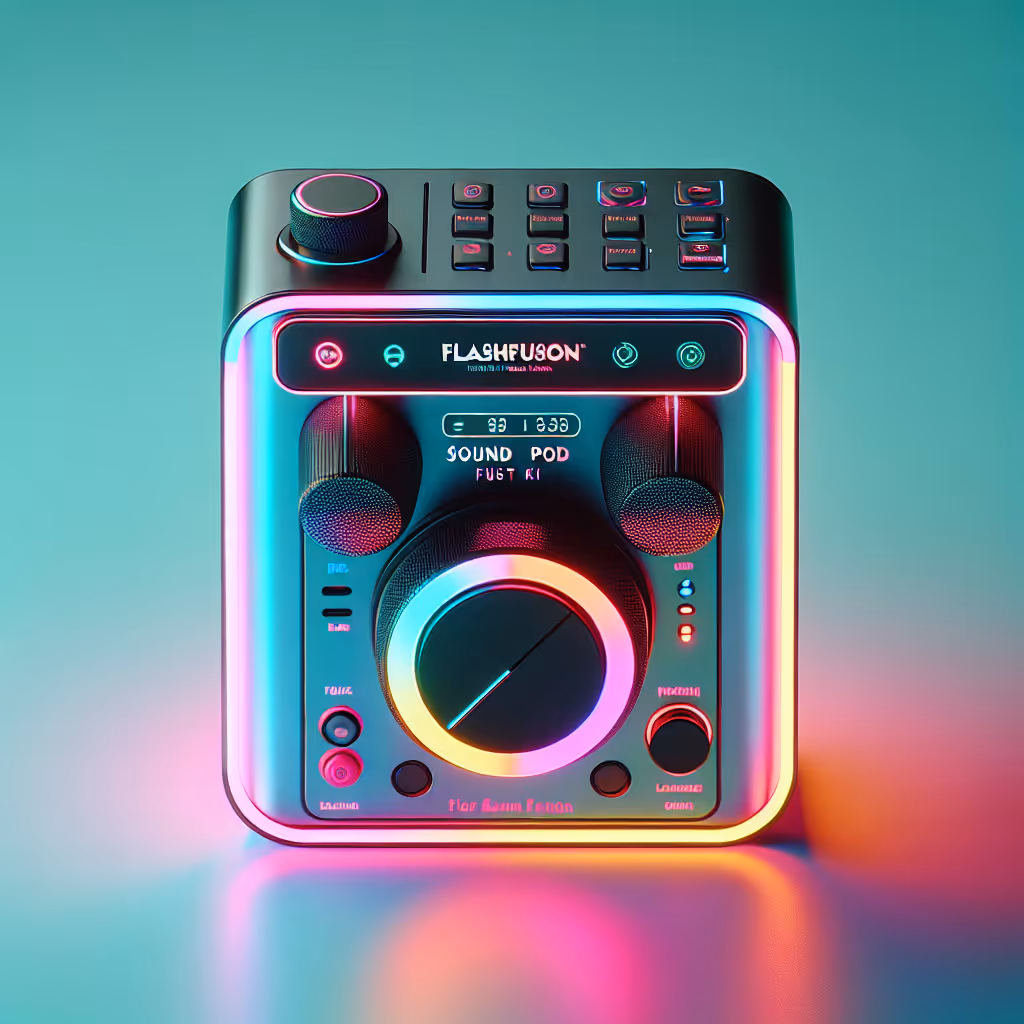 Elevate your recording game with the FlashFusion Sound Pod Kit, a compact all-in-one package designed for budding content creators.