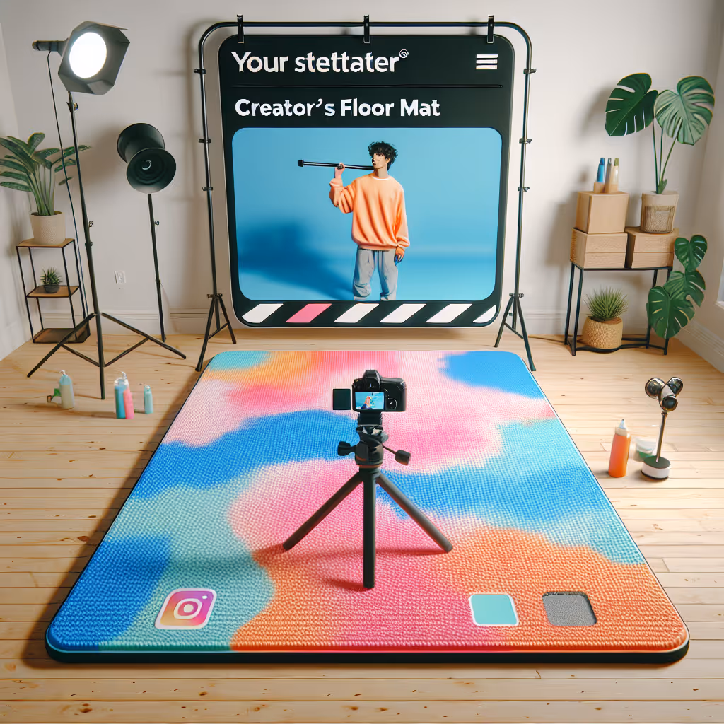The GoViral Creator's Floor Mat is a vibrant foam mat that provides stylish comfort for creators shooting standing videos. It's the perfect pop of color and support to help you create with ease.