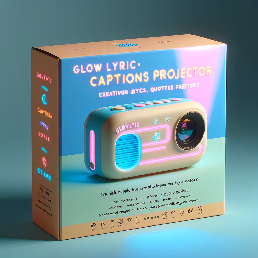 The GlowLyric Captions Projector adds a creative edge to your videos by projecting lyrics, quotes, or custom text onto any surface, making it a must-have for content creators.
