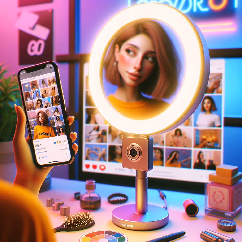 The SnapMirror Touch-Screen Ring Light is designed for influencers who want to perfect their on-camera look. With real-time visual feedback, you can adjust lighting and angles effortlessly.