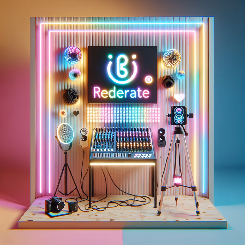 An infrared remote control LED lighting system that syncs with music and voice commands, perfect for content creators to set dynamic backdrops instantly.