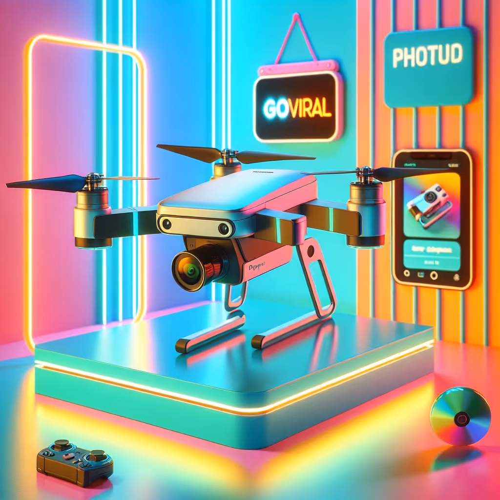 Capture stunning videos and selfies with the VibePop Selfie Drone, designed to follow you and automatically track your movements for picture-perfect shots every time.