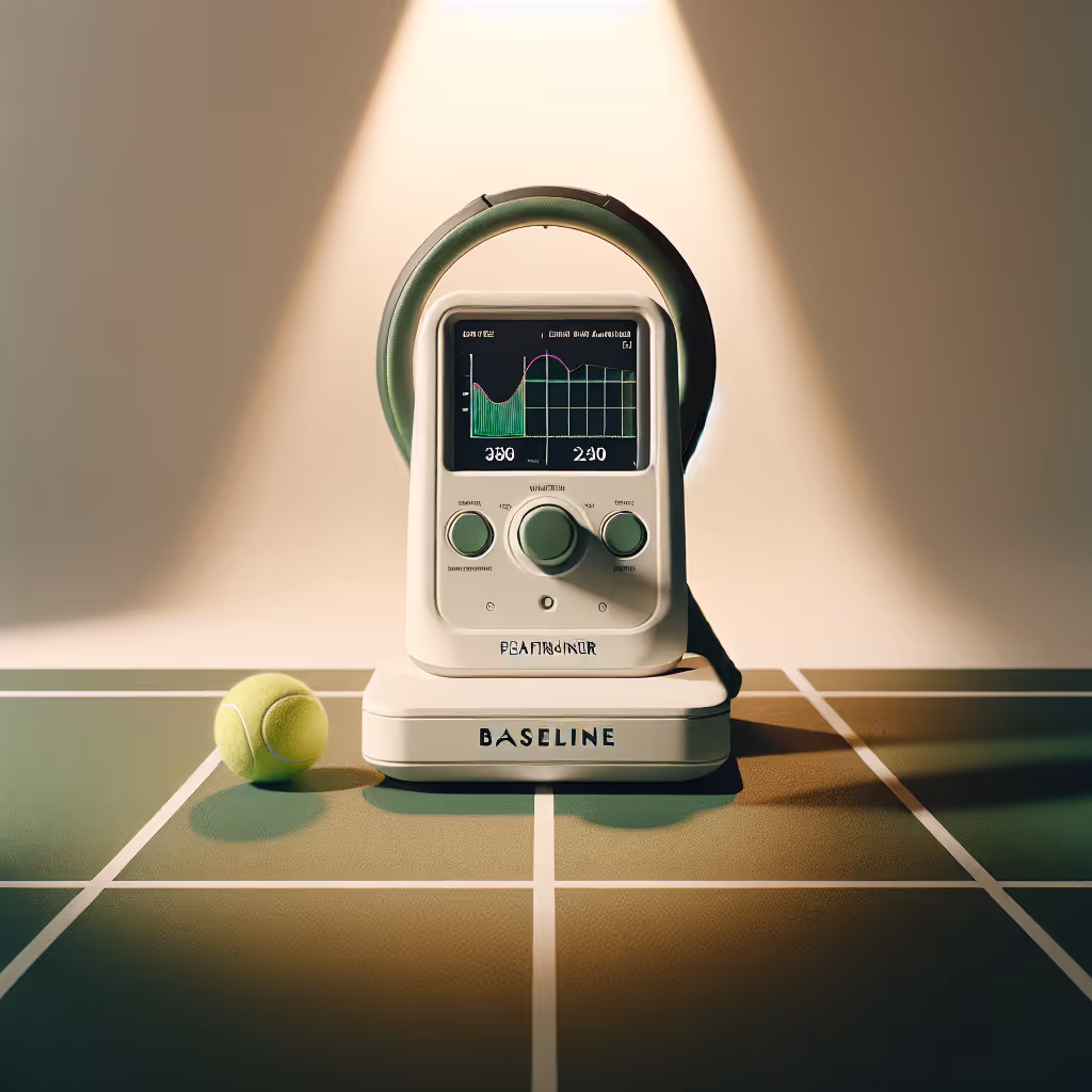 Enhance your tennis game with the Baseline PeakTrainer Tennis Swing Analyser, designed for precise training and performance improvement.