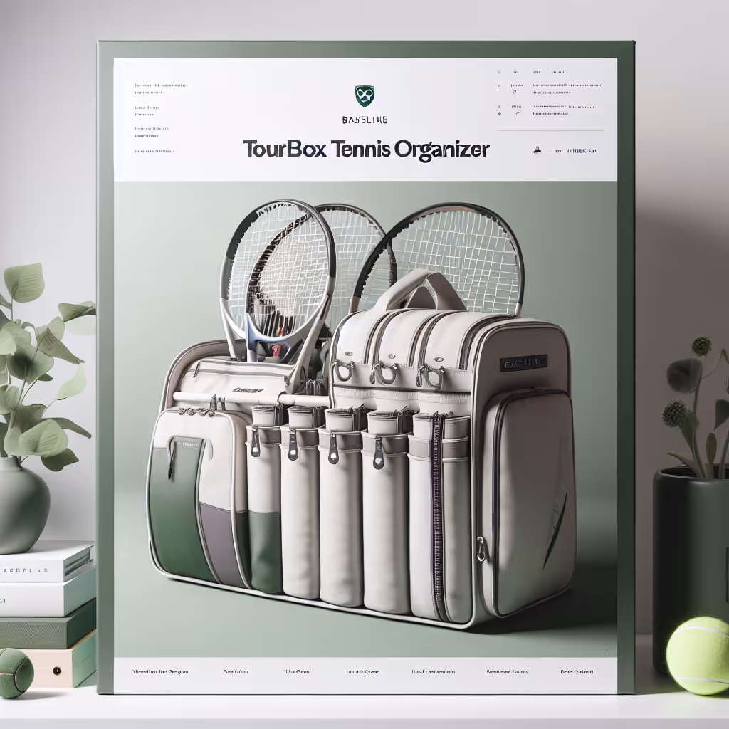 The Baseline TourBox Tennis Organizer offers a stylish and efficient solution for organizing all your tennis gear, whether at home or on the road.