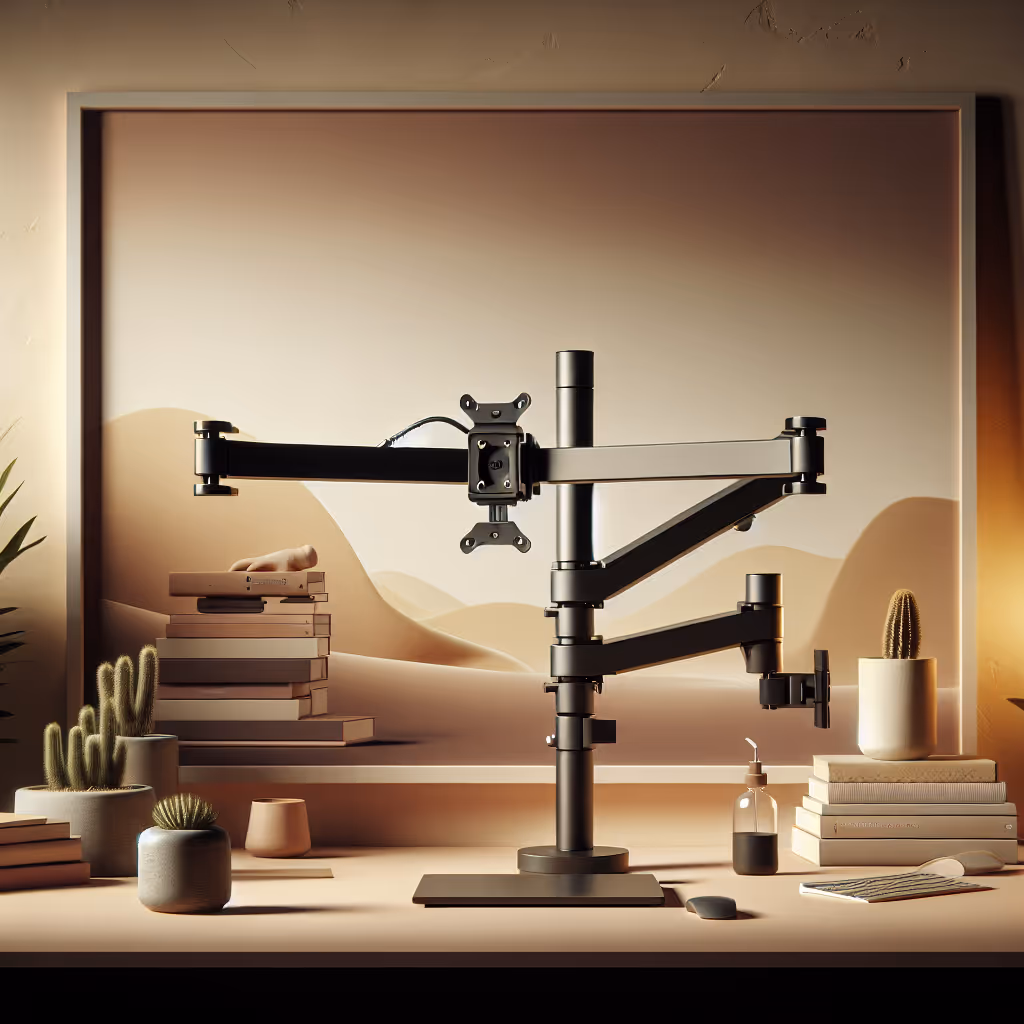 Enhance your workspace with the GridMode Elevate Desk Profiling Arm, a premium adjustable arm designed to easily mount any monitor for optimal comfort and increased productivity.