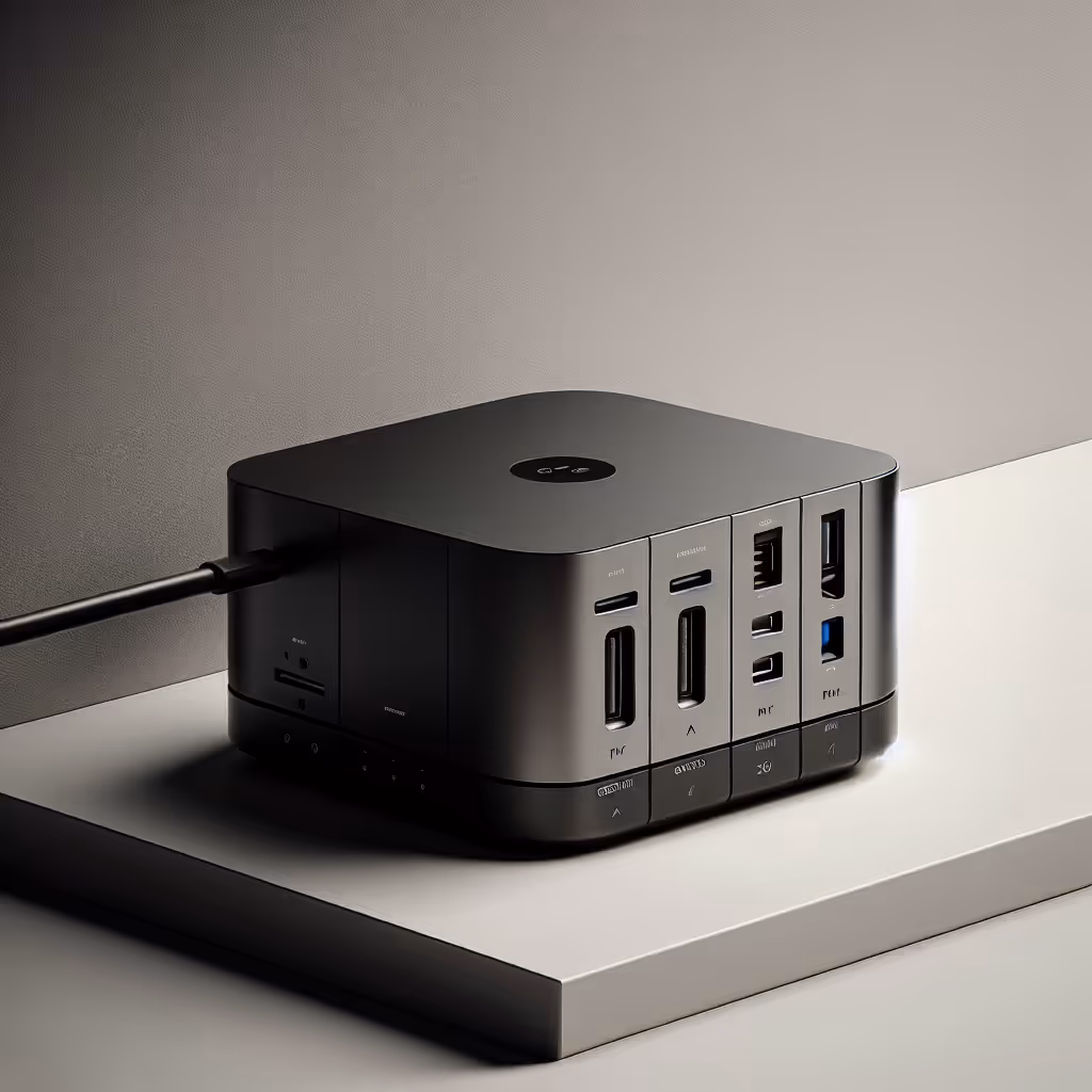 The GridMode Egosmart Hub offers a sleek all-in-one connectivity solution for modern workspaces, combining form and function seamlessly.