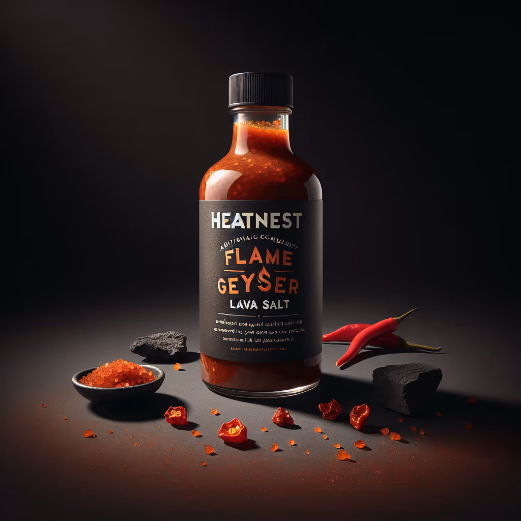 Ignite your taste buds with the Flame Geyser Lava Salt, a volcanic-inspired condiment that transforms ordinary dishes into fiery gourmet experiences.