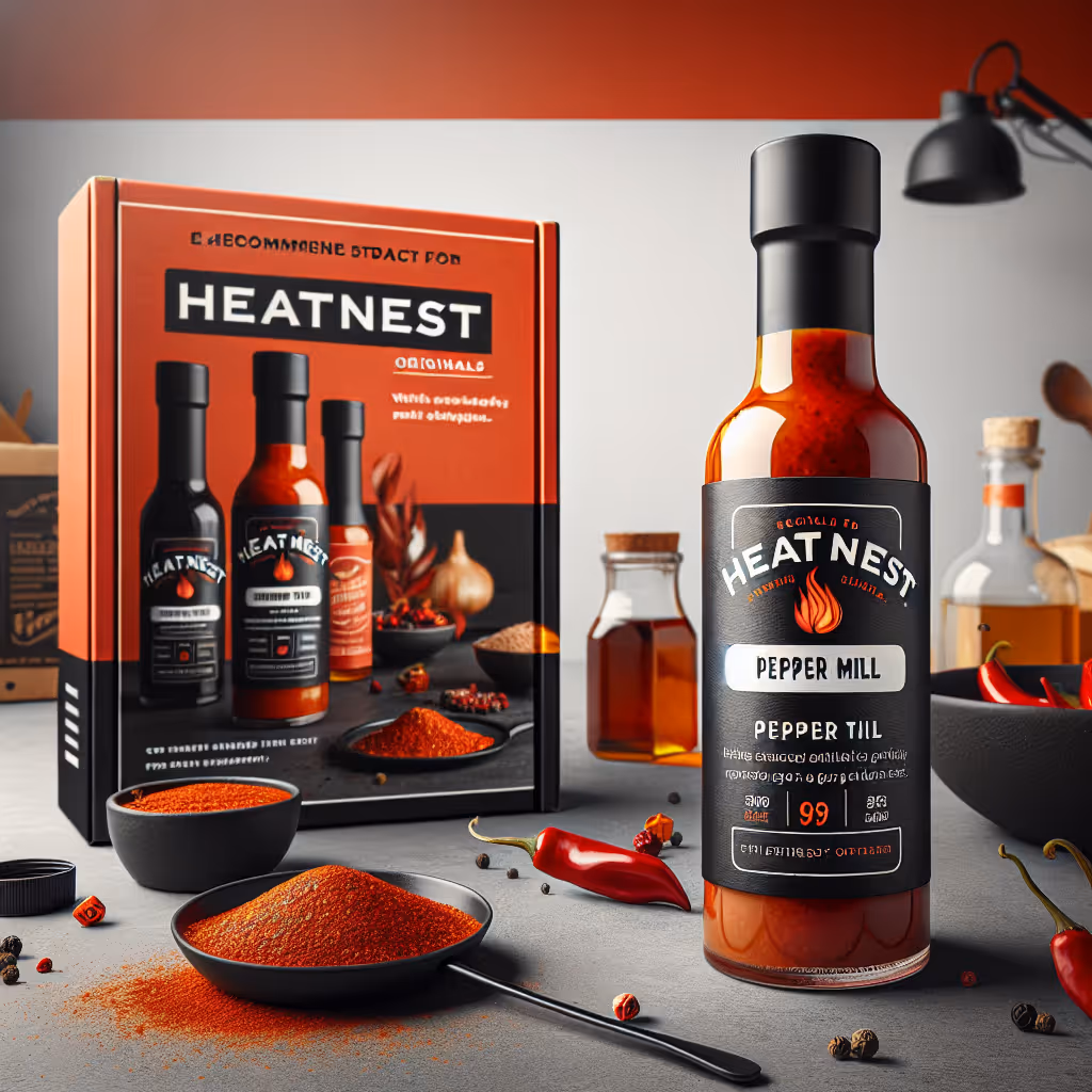 The FlameTip Pepper Mill from HeatNest Originals is your ultimate kitchen companion to spice up any dish with freshly ground peppers and spices.