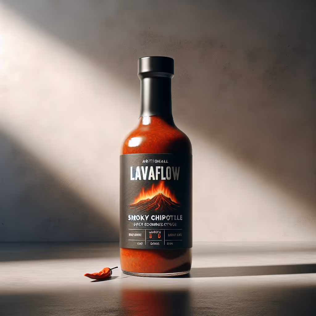 Experience the thrill with LavaFlow Smoky Chipotle Hot Sauce, a bold blend designed to ignite your taste buds with its rich and smoky flavor.