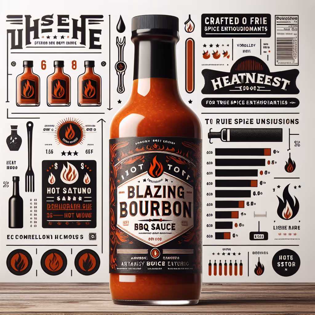 Discover the perfect balance of bold flavors and intense heat with the Blazing Bourbon BBQ Sauce, crafted for true spice enthusiasts.