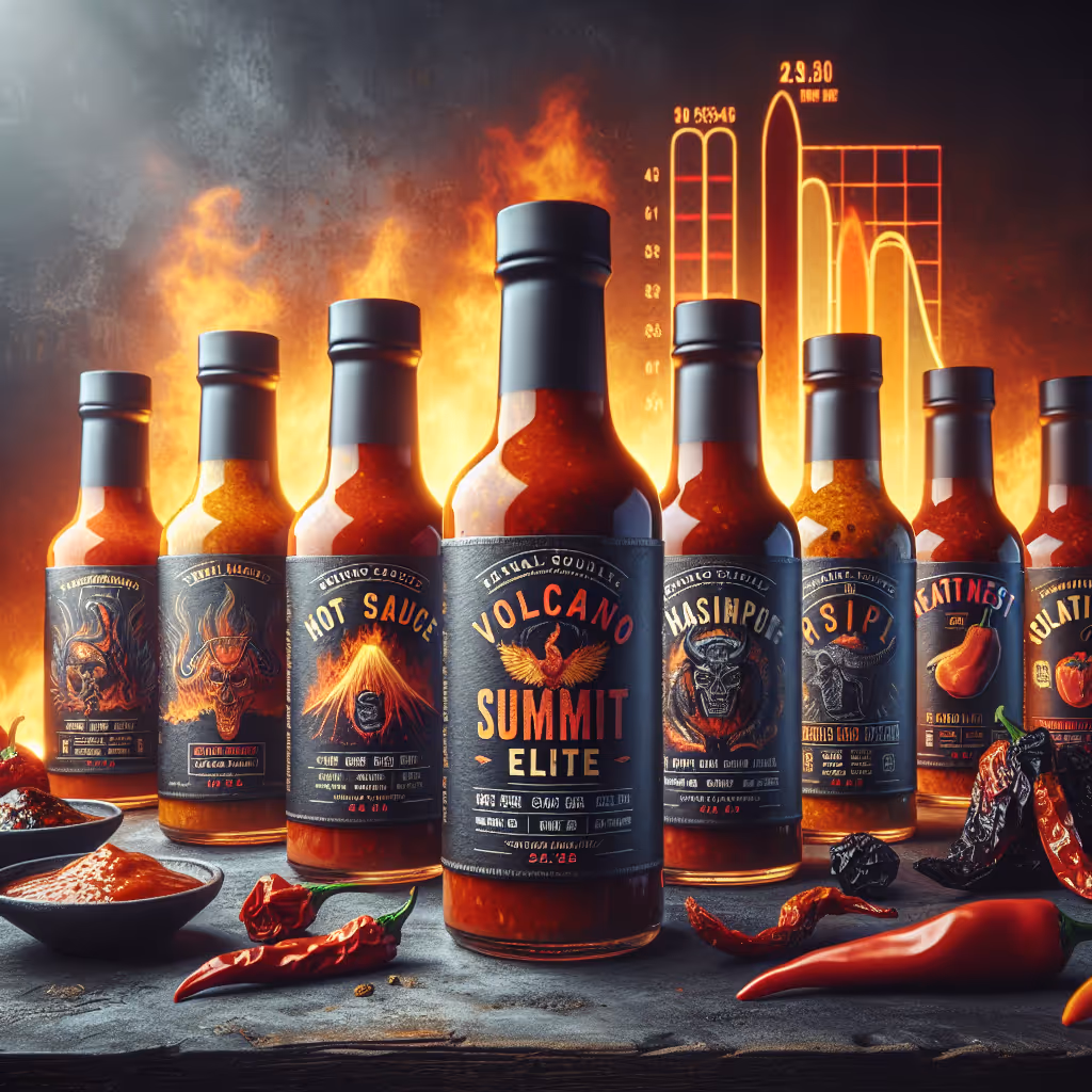 The Volcano Summit Elite Hot Sauce Set delivers an explosive journey through carefully curated artisan flavors, each boasting high Scoville ratings and unique pepper blends.