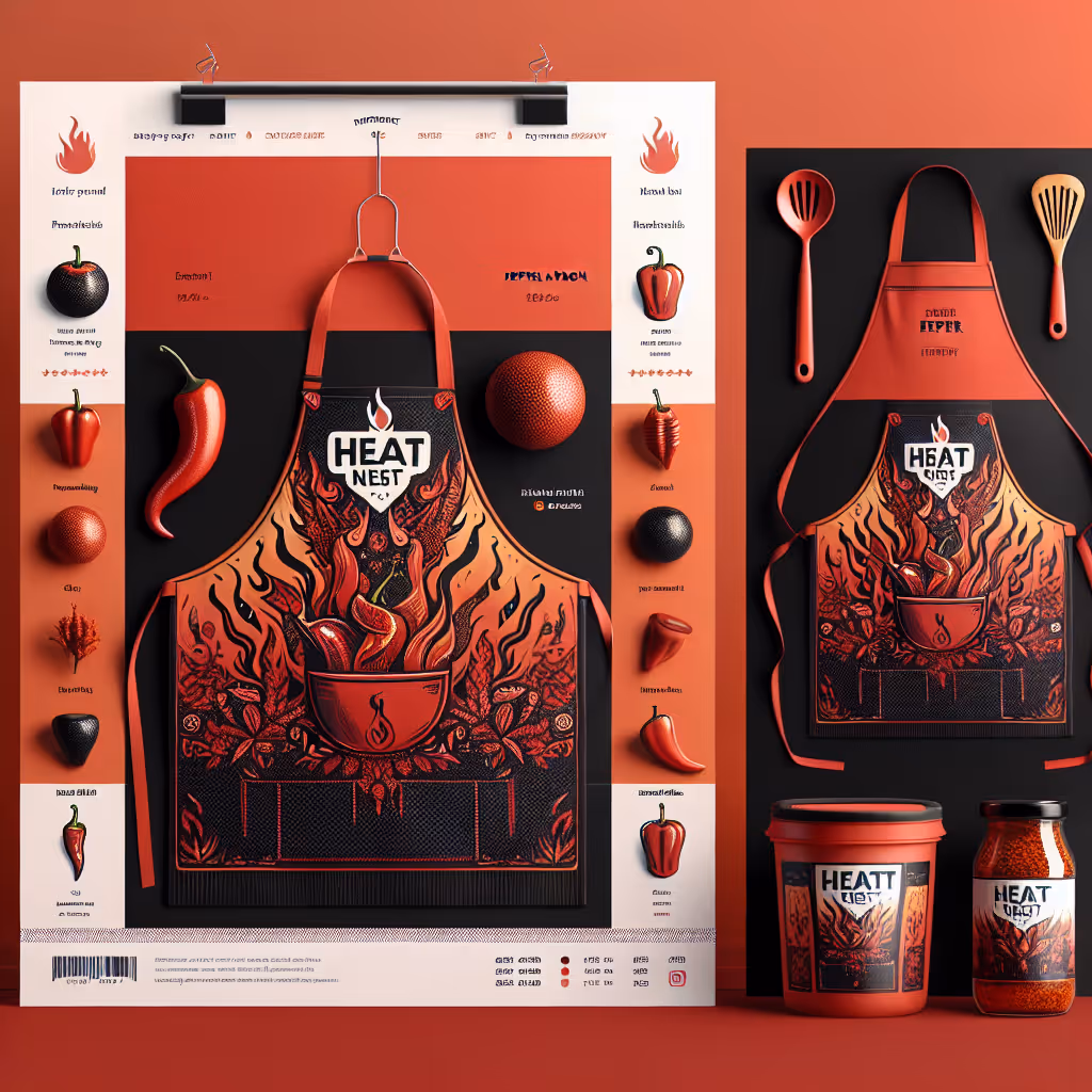 The LavaLuxe Pepper Apron combines style, protection, and a hint of spice for any kitchen enthusiast.
