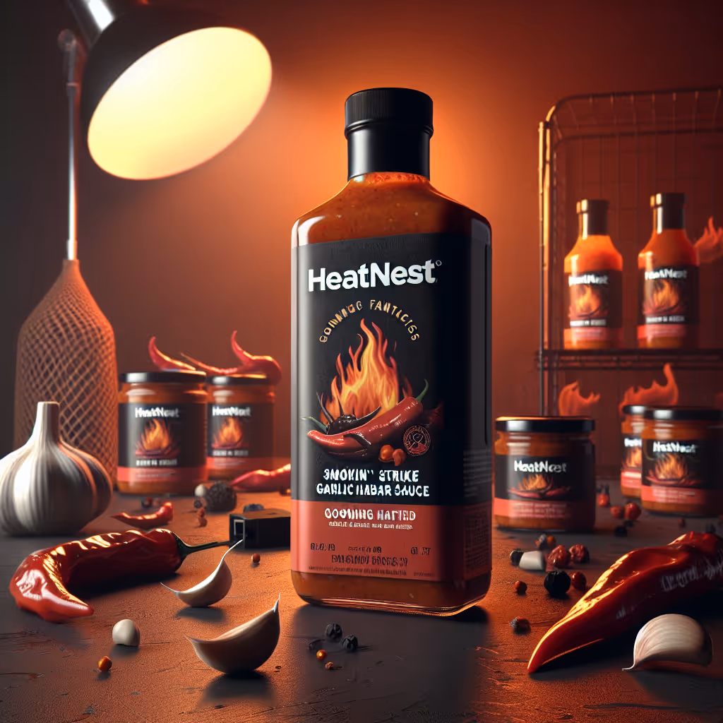 Discover the unique blend of spices in our Smokin' Strike Garlic Habanero Sauce, a perfect balance of intense heat and savory flavors crafted for heat enthusiasts and food artisans.