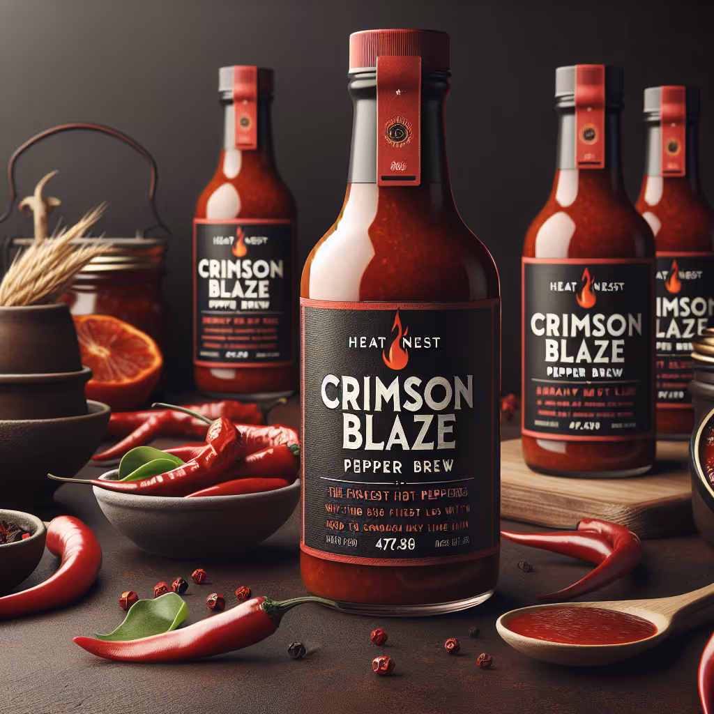 Elevate your culinary creations with 'Crimson Blaze Pepper Brew' - an artisanal blend that combines the world's finest red peppers with a hint of smoky lime.