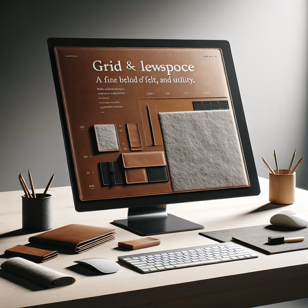 The GridMode Felt & Leather Desk Pad merges sophistication and functionality, creating an elegant workspace that boosts productivity while protecting your desk surface.