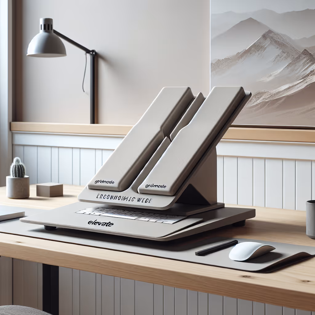 The GridMode Elevate Ergonomic Desk Wedge provides a sleek solution for reducing wrist and forearm strain during long work sessions, designed to seamlessly integrate with any modern workspace.