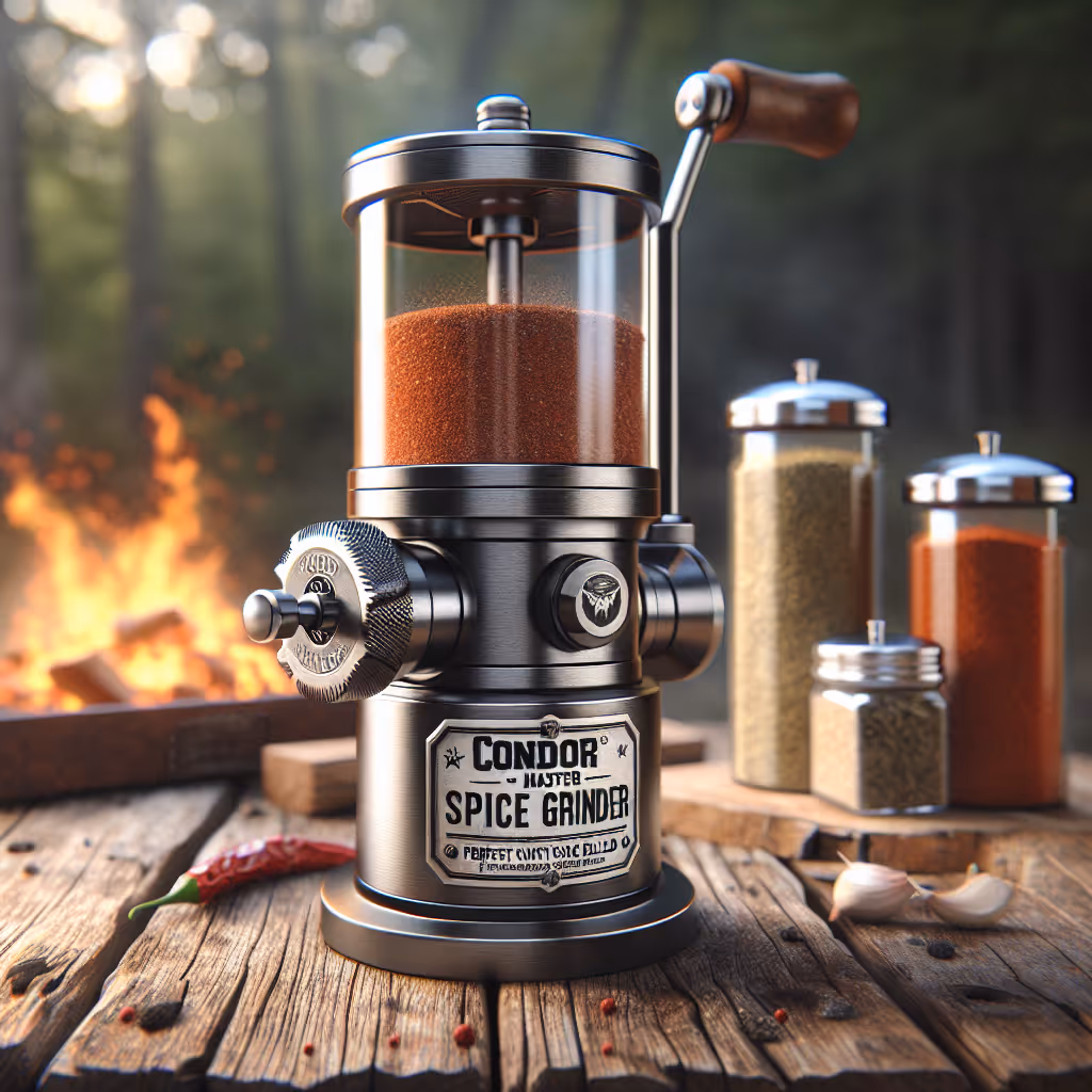 The Condor Master Spice Grinder is the ultimate companion for BBQ enthusiasts, allowing perfect custom spice blends to enhance your grilling experience.