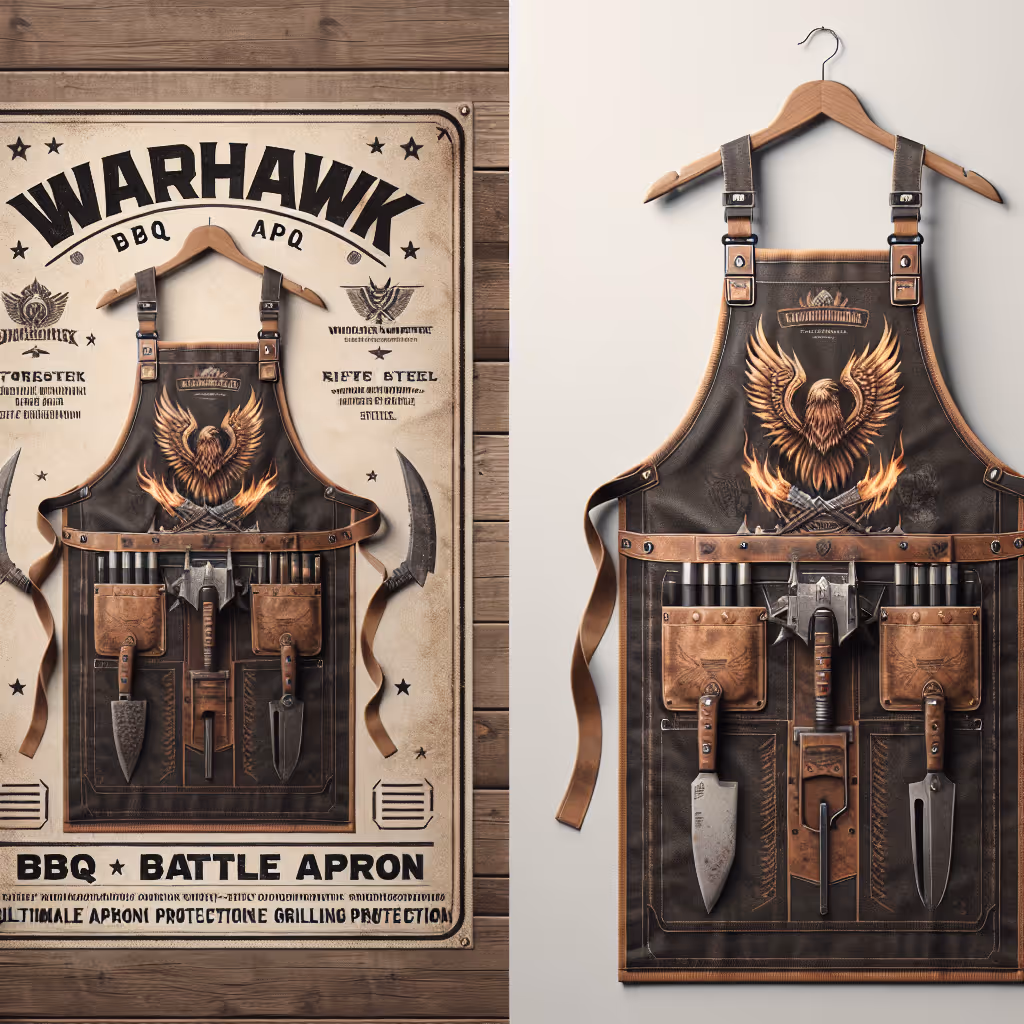 The Warhawk BBQ Battle Apron combines style and functionality, offering full coverage and rugged durability for ultimate grilling protection.