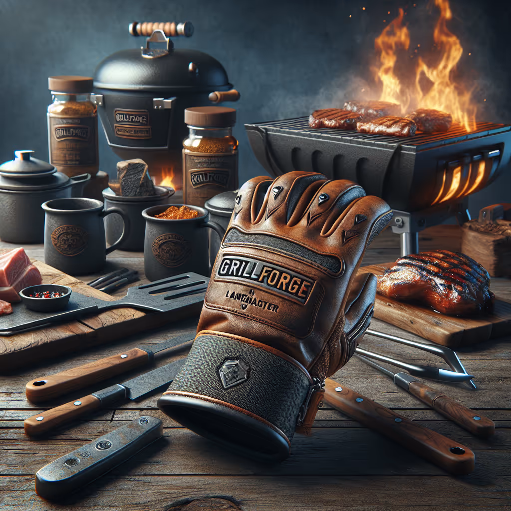 The GrillForge FlameMaster Pit Mitt is a heat-resistant glove designed for expert-level grilling with full control and protection.