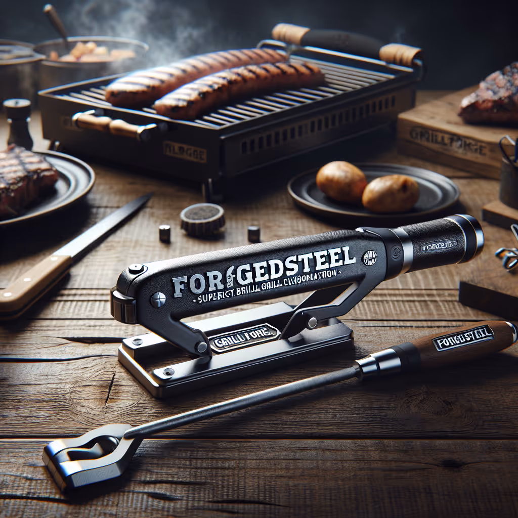 The ForgedSteel Branding Iron lets you leave your mark with style, perfect for customizing meats with personal insignias directly on the grill.