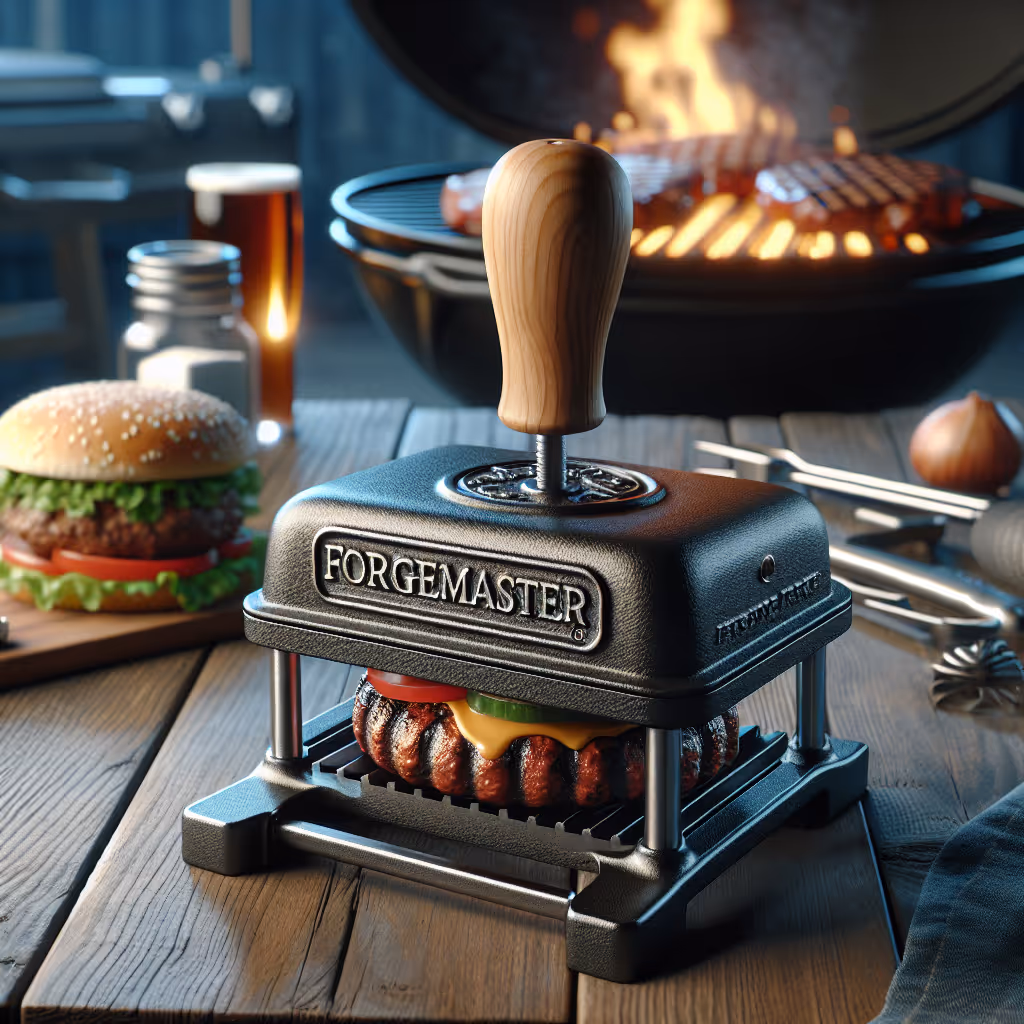 Master the art of barbecuing with the ForgeMaster Cast Iron Burger Press—perfect for impressively seared patties and consistent cooking.