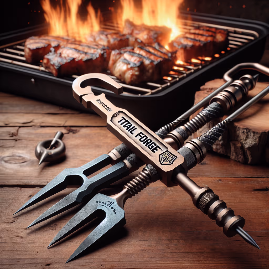 The GrillForge Titan Meat Hook & Skewer Set is perfect for mastering the art of BBQ with precision. Designed with heavy-duty forging for that unbeatable grip and style.