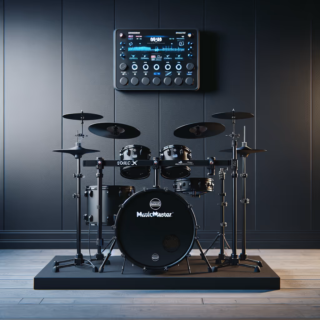 The MusicMaster SonicX Electronic Drum Kit is perfect for home musicians and hobbyists seeking a quality, responsive, and space-saving drum experience.
