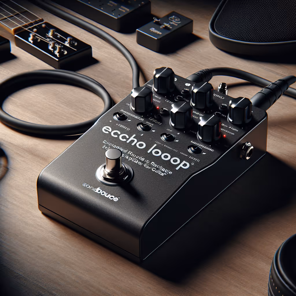 The SoundBounce EchoLoop is an ergonomic, rechargeable looper pedal offering extended recording time and intuitive controls, perfect for creating complex soundscapes on stage or at home.