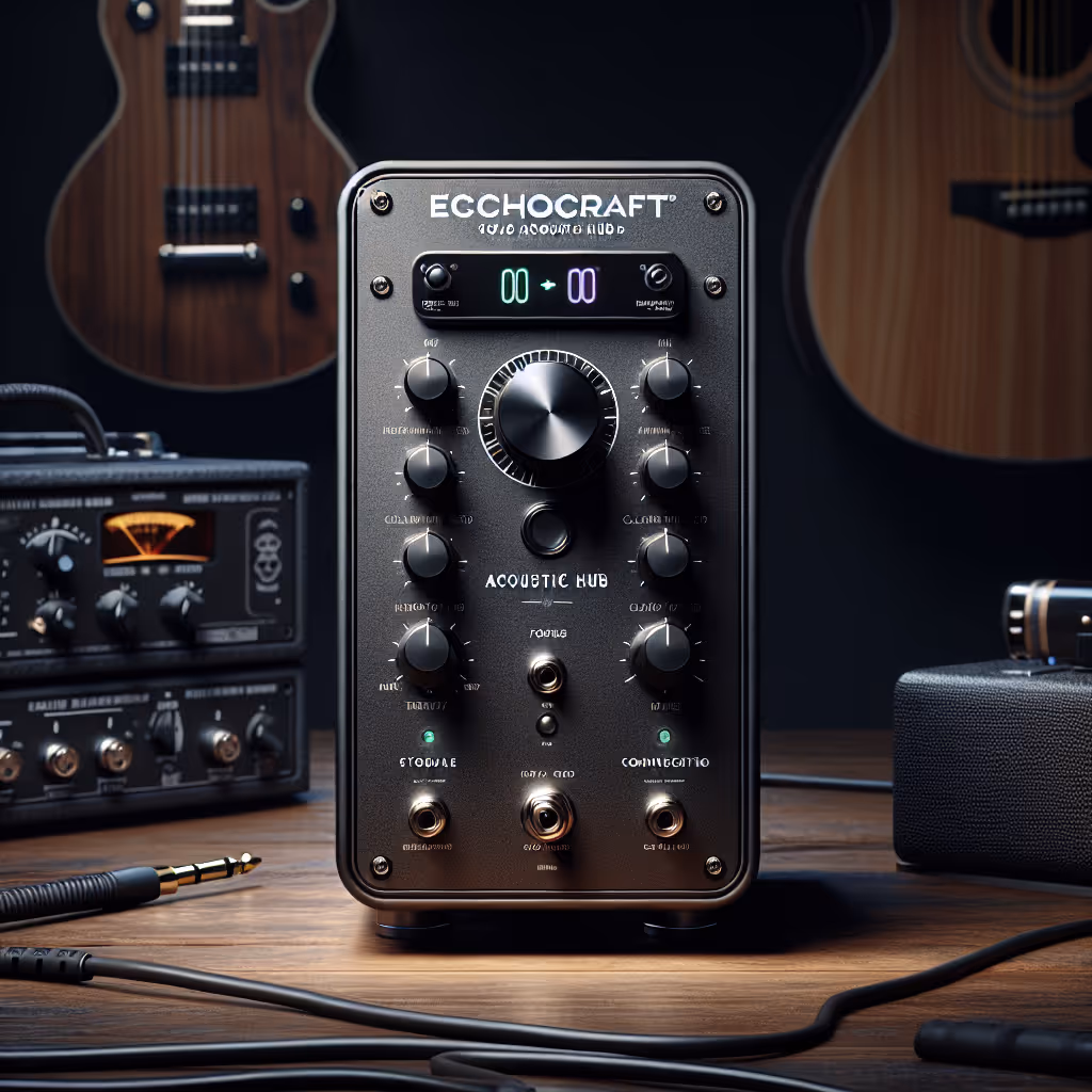 The EchoCraft Solo Acoustic Hub is a versatile headphone amplifier and mic preamp, designed for solo artists and home studio setups. It combines classic tone control with modern connectivity options.