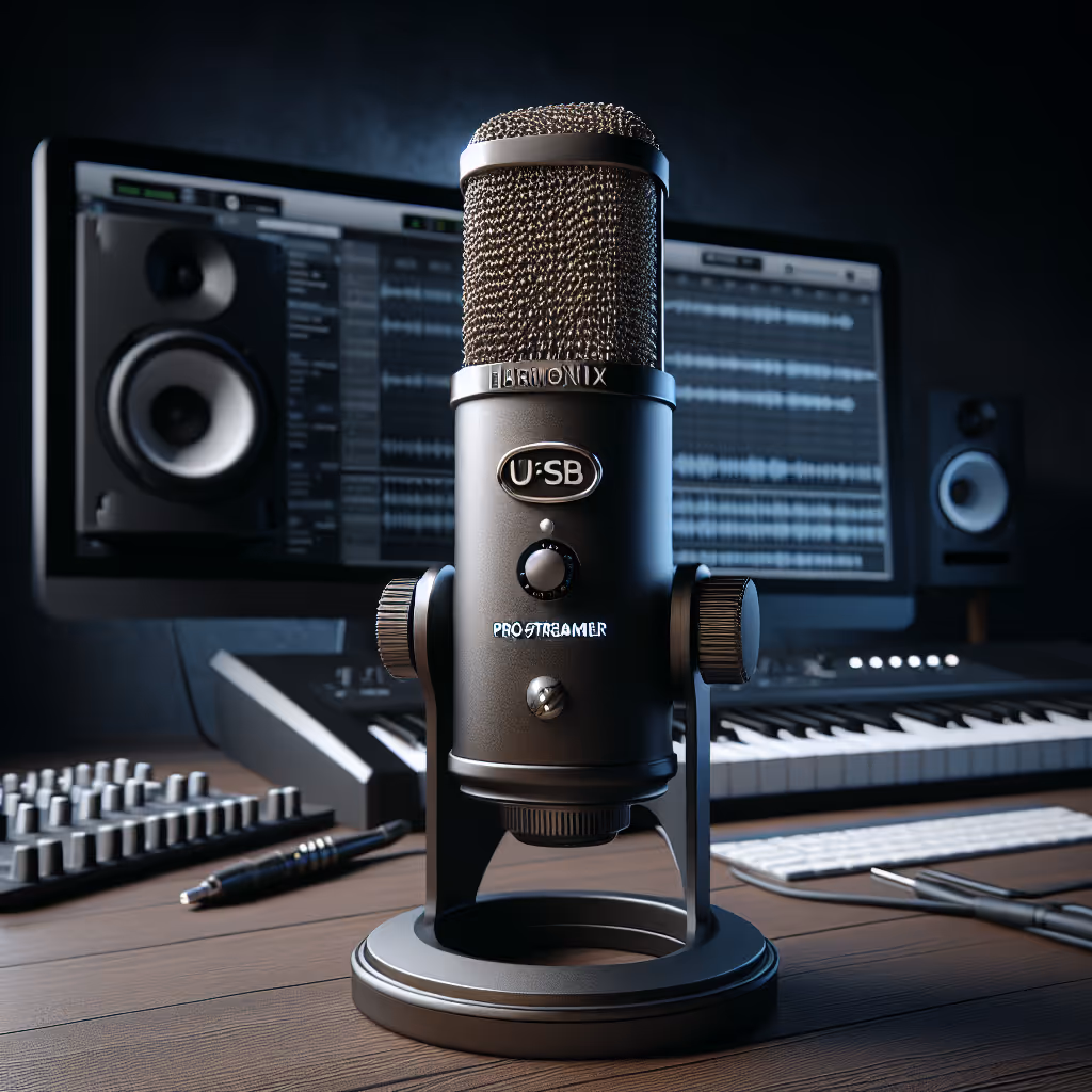 The Harmonix ProStreamer USB Microphone is a high-quality condenser mic ideal for podcasting, streaming, and home recording.