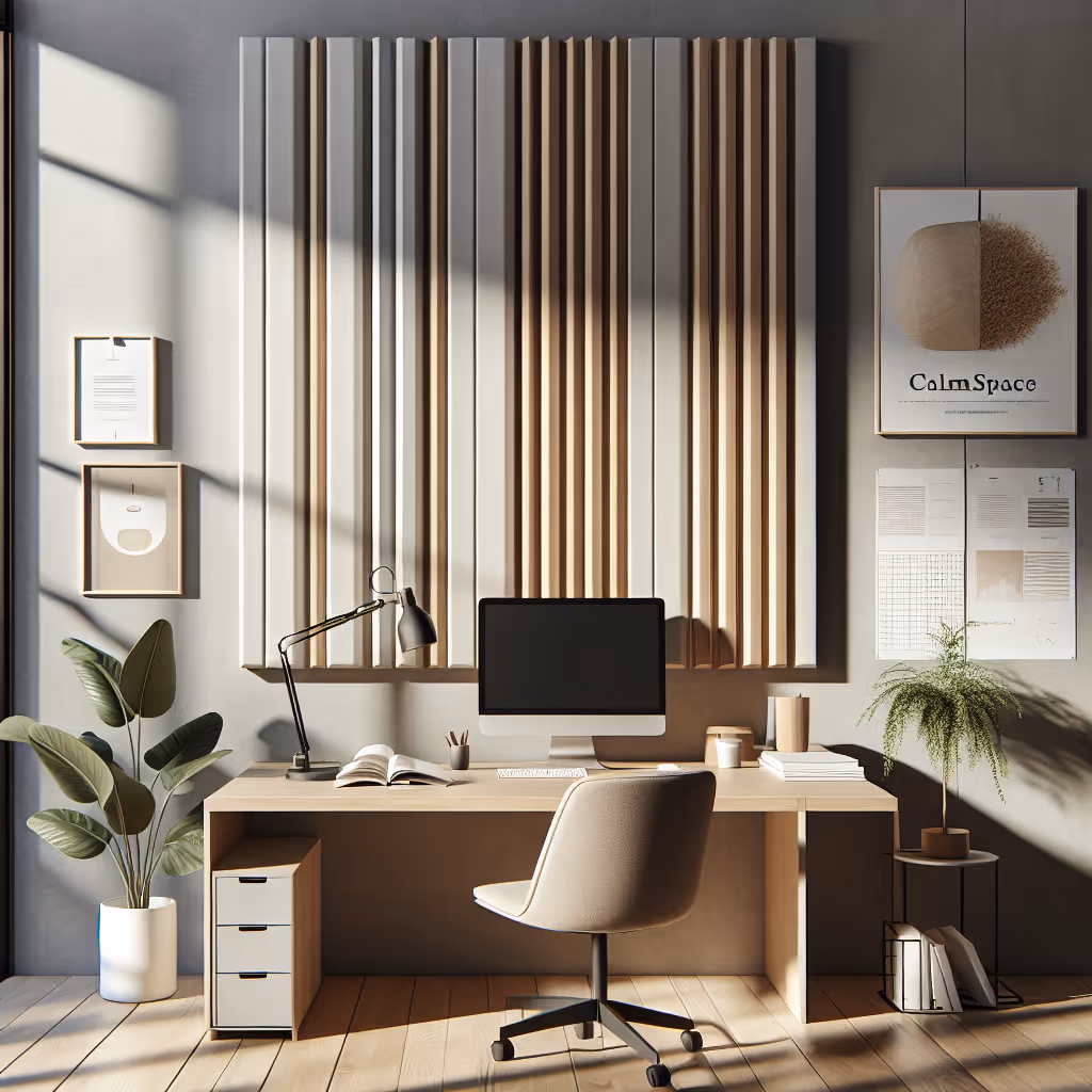 The CalmSpace Acoustical Wall Panel is an elegant solution for reducing noise and enhancing the acoustics of your home office. Available in tasteful, neutral tones, these panels bring tranquility and style to your workspace.