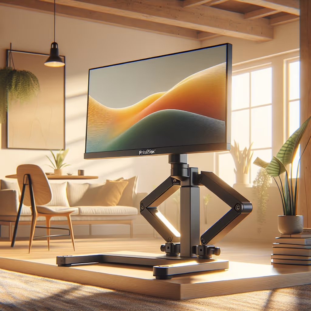The PrismFlex Adjustable Monitor Stand elevates your workspace with adjustable height, providing ergonomic comfort and aesthetic elegance for any home office setting.