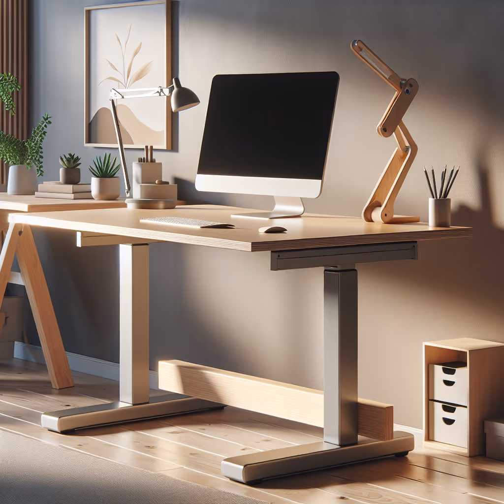 The NaturaLift Desk Riser is an eco-friendly, adjustable riser designed to enhance productivity by allowing for a smooth transition between sitting and standing positions, suitable for any home office setup.