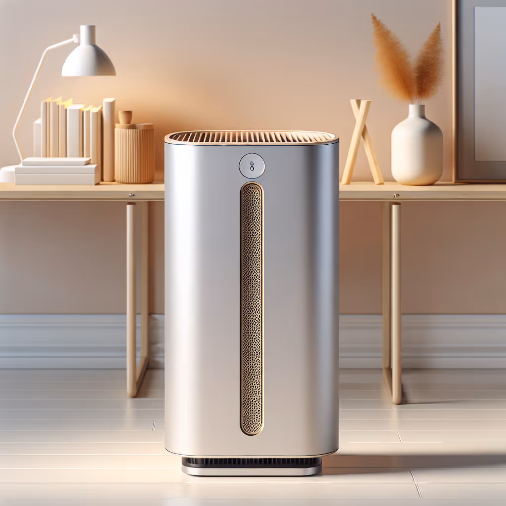 The Solstice Aura Air Purifier quietly maintains a fresh and clean workspace atmosphere with an ultra-silent operation and energy-efficient design.