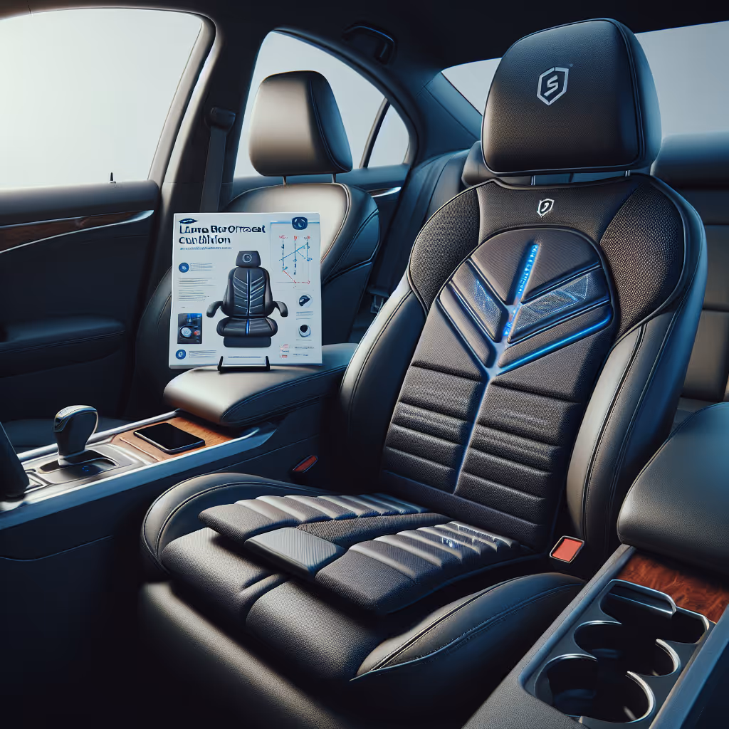Enhance your driving comfort with the DashMate Lumbar OrthoSeat Cushion. Its ergonomic design provides superior back support and promotes healthy posture on long drives.