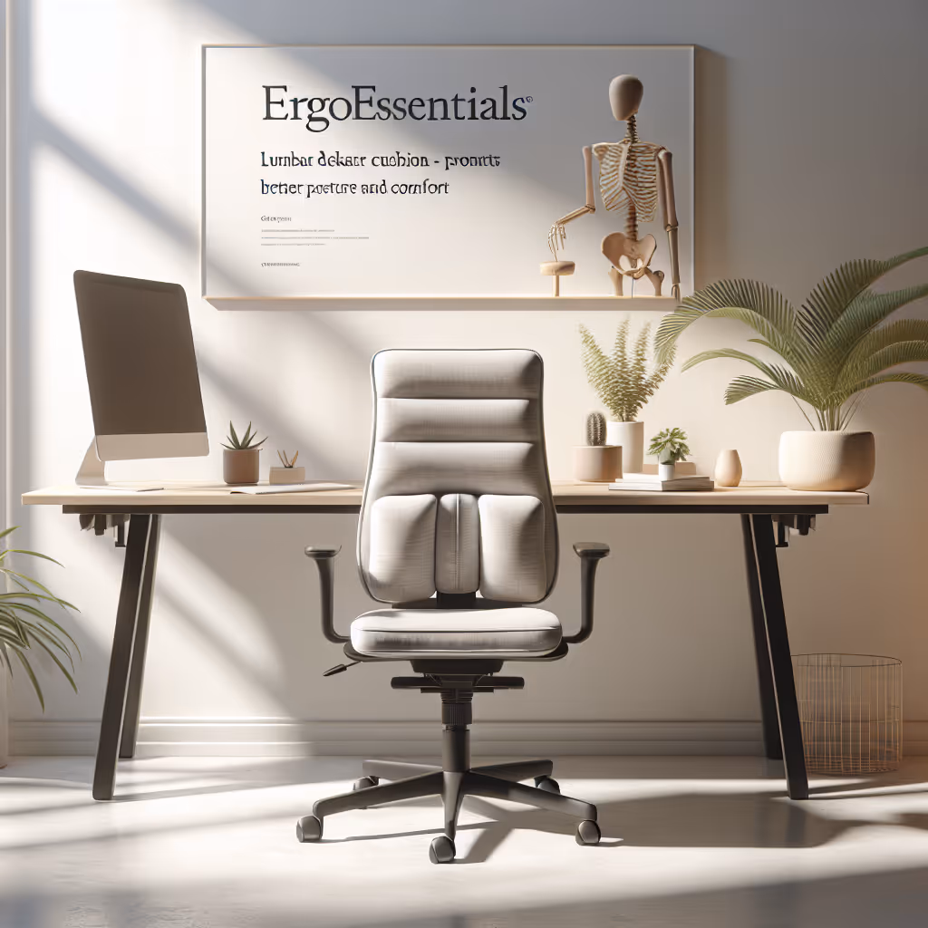 The ErgoEssentials Lumbar Desk Cushion offers unparalleled support for your lower back, promoting better posture and comfort during long work hours.