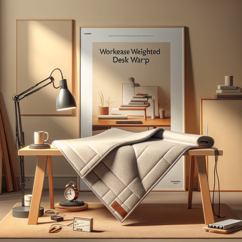 The WorkEase Weighted Desk Warp is a versatile productivity tool that doubles as a weighty desk blanket, providing comfort and reducing paper clutter.
