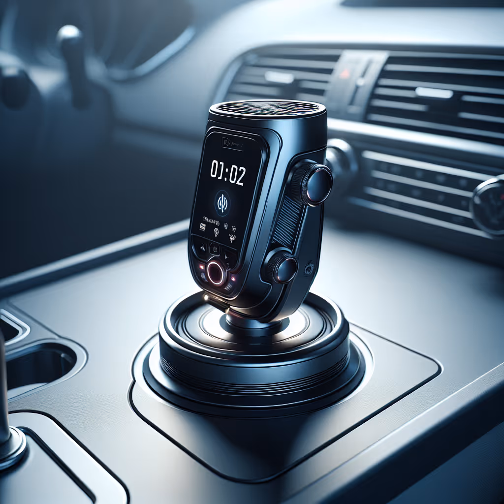 The DashMate Smart Cup Holder is a tech-forward accessory that fits into your car's cup holder, providing wireless charging, ambient lighting, and easy access to beverage needs.